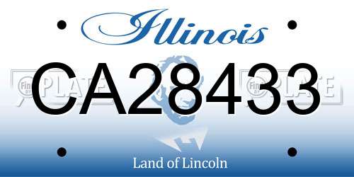 CA28433 Illinois License Plate