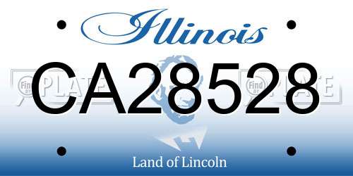 CA28528 Illinois License Plate