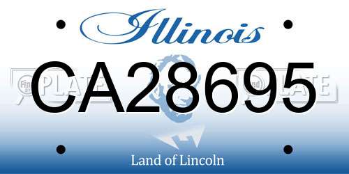 CA28695 Illinois License Plate