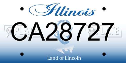 CA28727 Illinois License Plate
