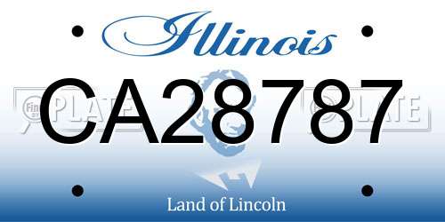 CA28787 Illinois License Plate