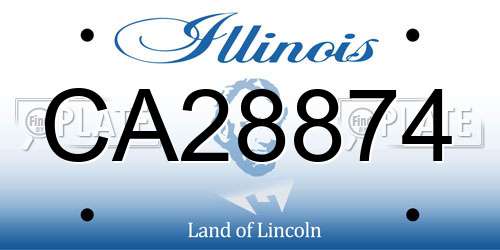 CA28874 Illinois License Plate