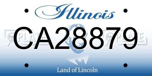 CA28879 Illinois License Plate