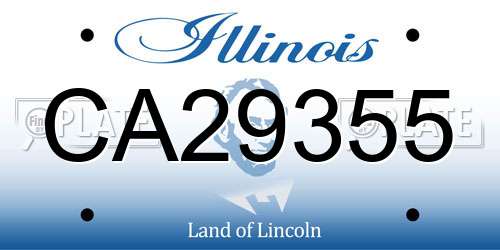 CA29355 Illinois License Plate