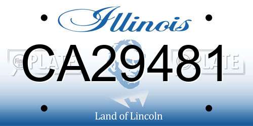 CA29481 Illinois License Plate
