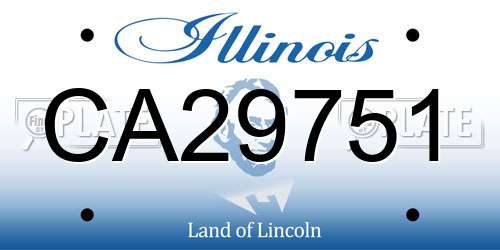CA29751 Illinois License Plate
