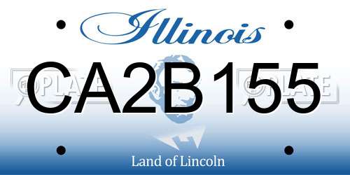 CA2B155 Illinois License Plate