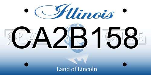 CA2B158 Illinois License Plate