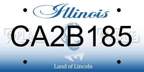 CA2B185 Illinois License Plate