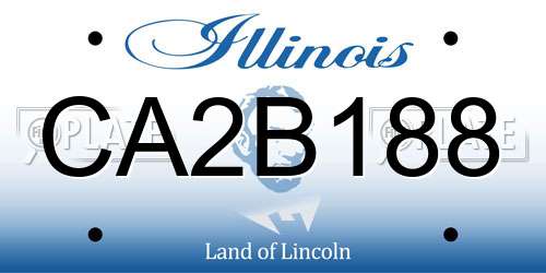 CA2B188 Illinois License Plate