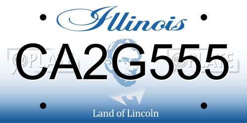 CA2G555 Illinois License Plate