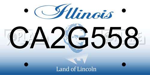 CA2G558 Illinois License Plate