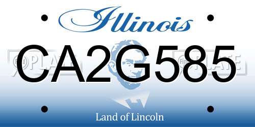 CA2G585 Illinois License Plate
