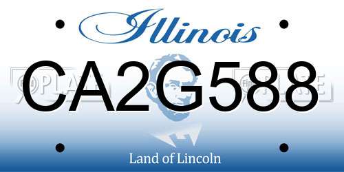 CA2G588 Illinois License Plate