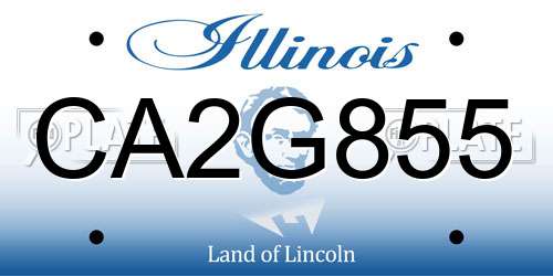 CA2G855 Illinois License Plate
