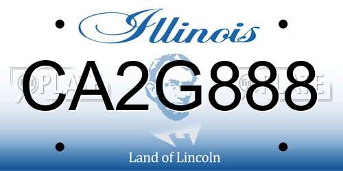 CA2G888 Illinois License Plate