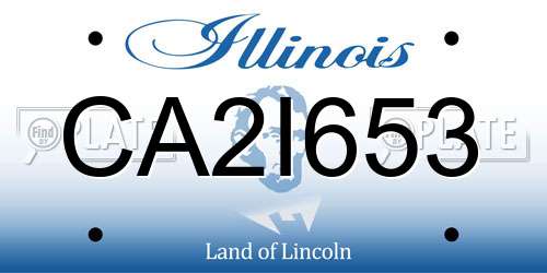 CA2I653 Illinois License Plate