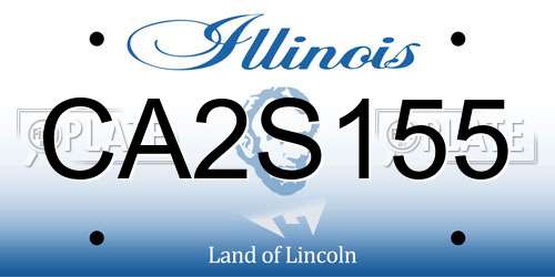 CA2S155 Illinois License Plate