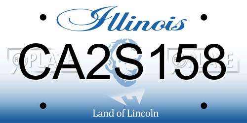 CA2S158 Illinois License Plate