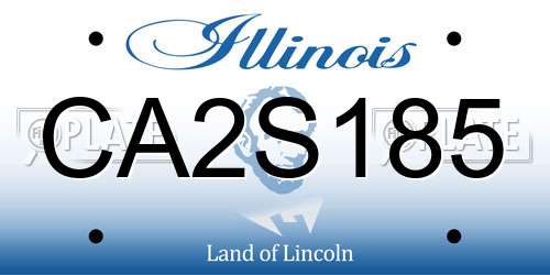 CA2S185 Illinois License Plate