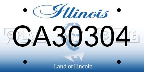 CA30304 Illinois License Plate