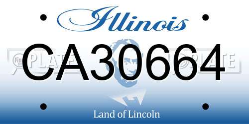 CA30664 Illinois License Plate