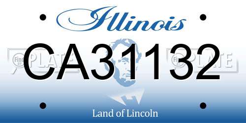 CA31132 Illinois License Plate