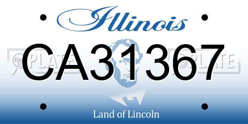 CA31367 Illinois License Plate