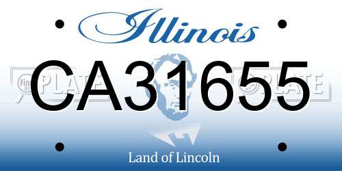 CA31655 Illinois License Plate