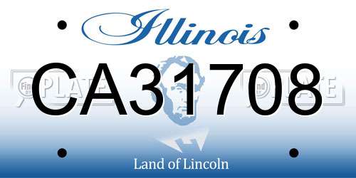 CA31708 Illinois License Plate