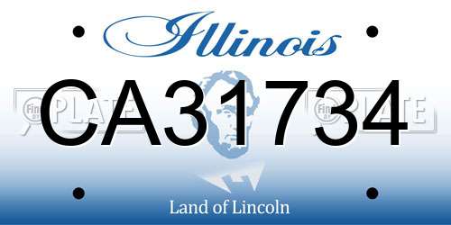 CA31734 Illinois License Plate