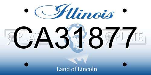 CA31877 Illinois License Plate