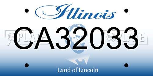 CA32033 Illinois License Plate