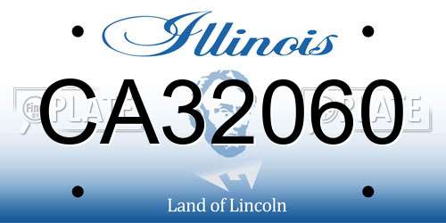 CA32060 Illinois License Plate