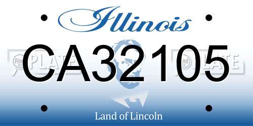 CA32105 Illinois License Plate
