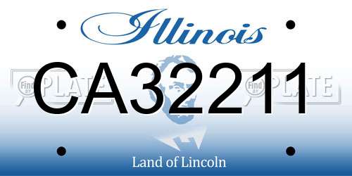 CA32211 Illinois License Plate