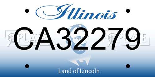 CA32279 Illinois License Plate