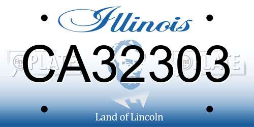 CA32303 Illinois License Plate