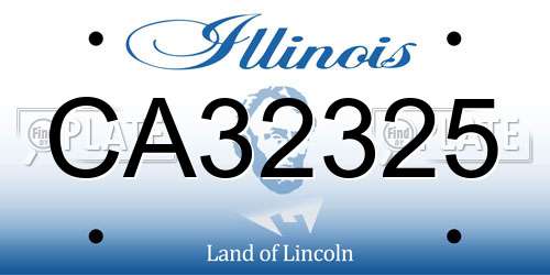 CA32325 Illinois License Plate