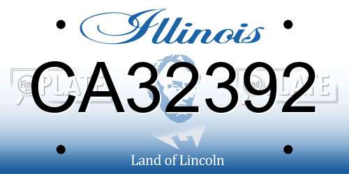 CA32392 Illinois License Plate
