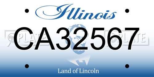 CA32567 Illinois License Plate