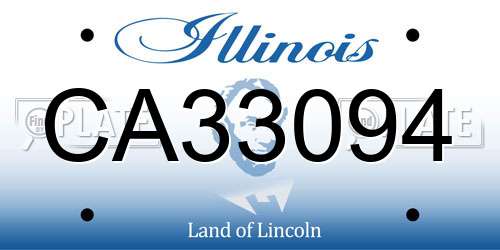 CA33094 Illinois License Plate