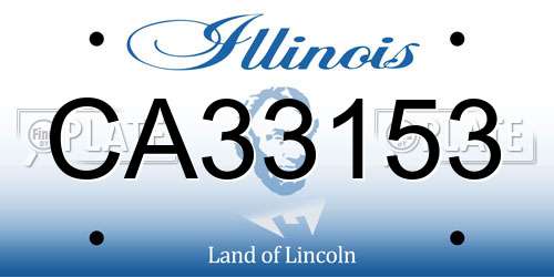 CA33153 Illinois License Plate
