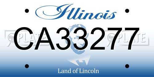 CA33277 Illinois License Plate
