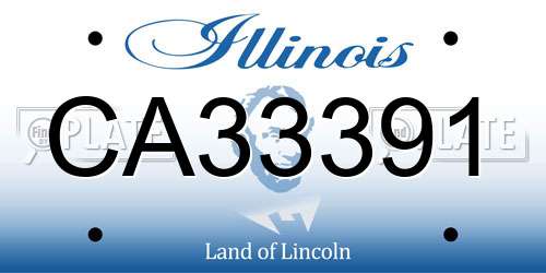 CA33391 Illinois License Plate