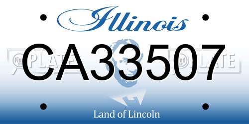 CA33507 Illinois License Plate