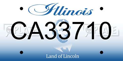 CA33710 Illinois License Plate