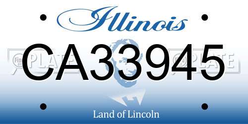 CA33945 Illinois License Plate