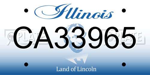 CA33965 Illinois License Plate