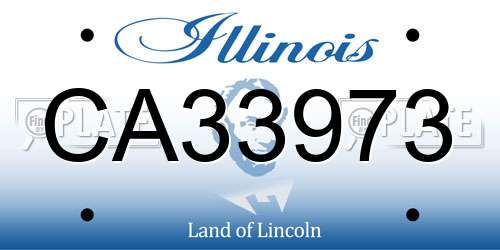 CA33973 Illinois License Plate
